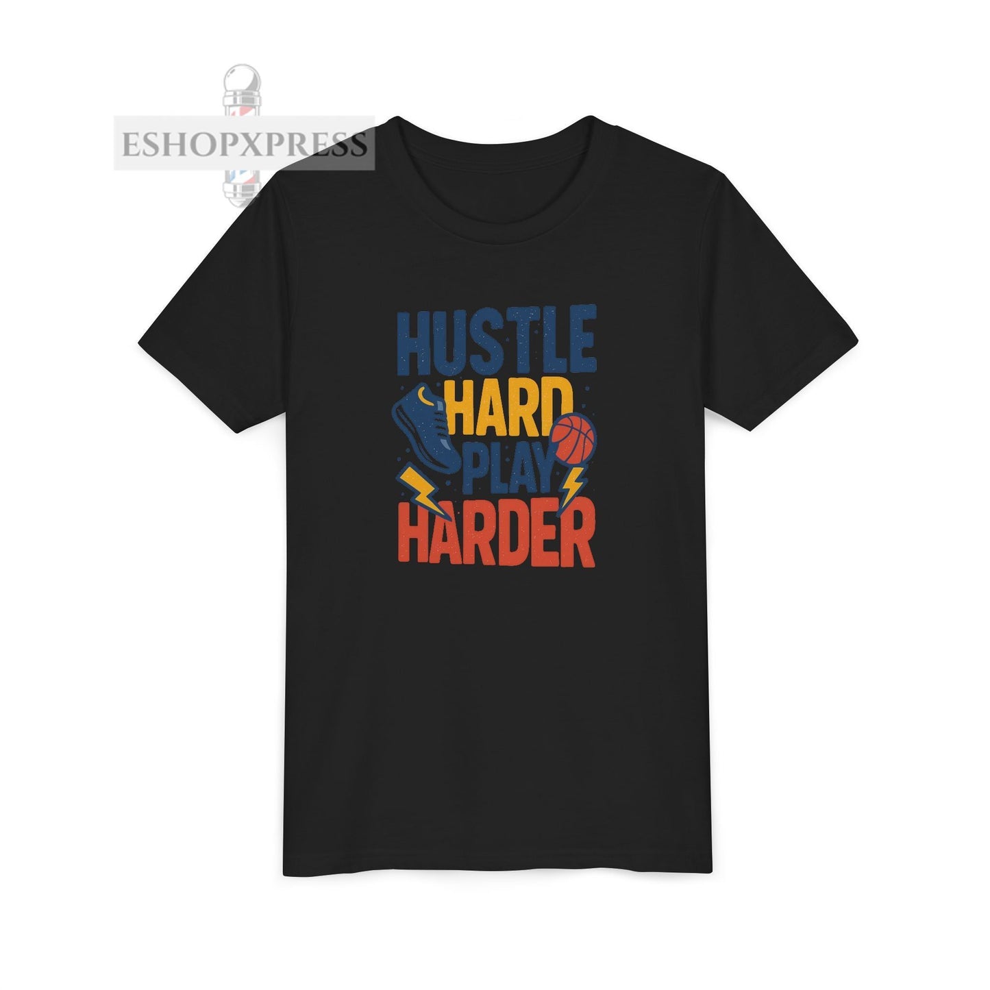Hustle Hard Play Harder - Youth Short Sleeve Tee