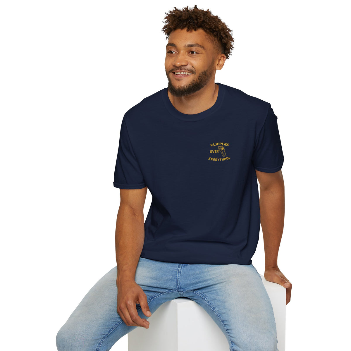 Men's Clippers over everything Barber T-Shirt – Front & Back Print