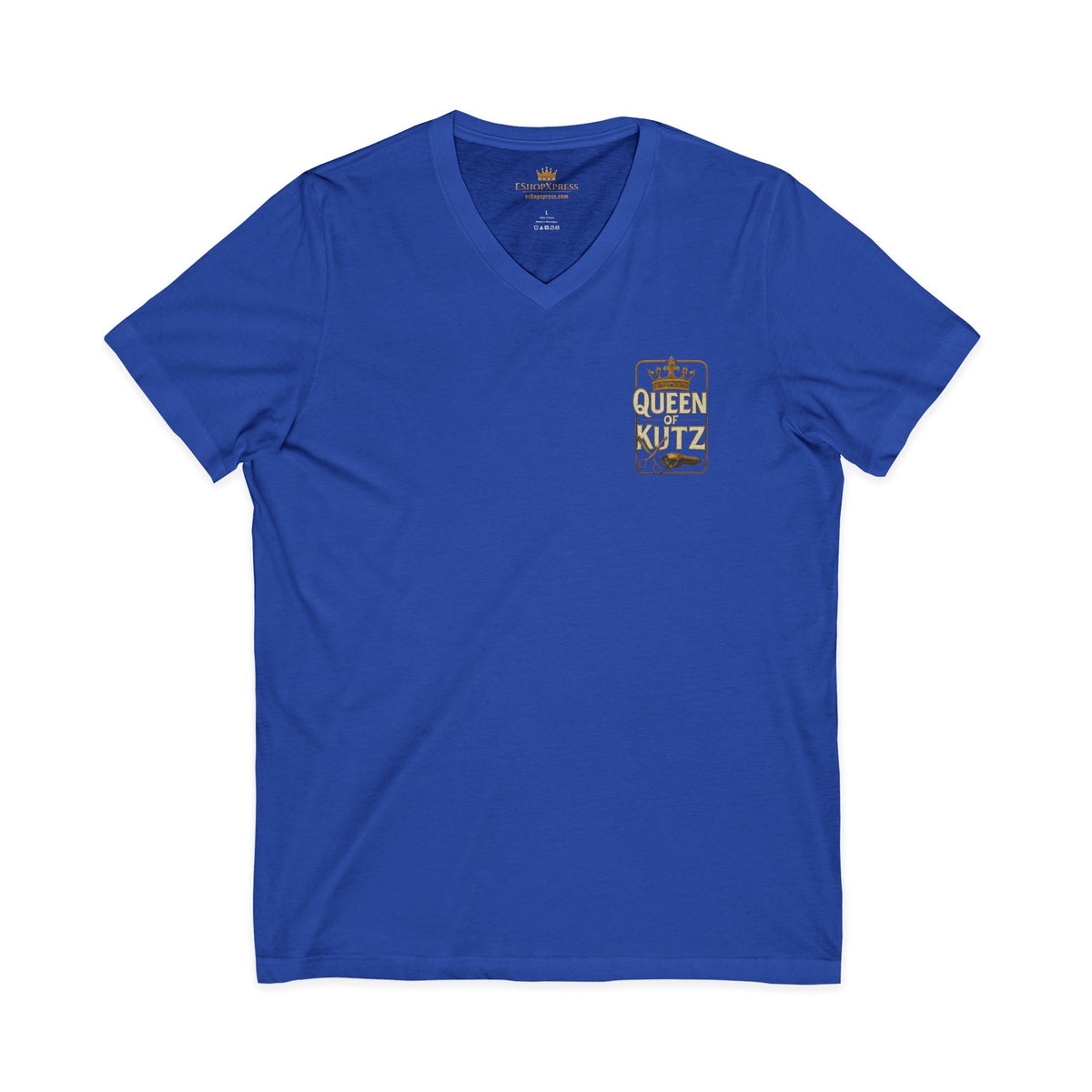 Queen of Kutz Universal Women's V-Neck Tee – Front & Back Print