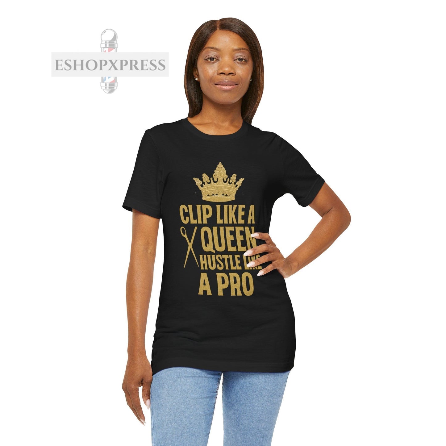 Clip Like a Queen, Hustle Like a Pro| Unisex Tee for Stylists & Barbers