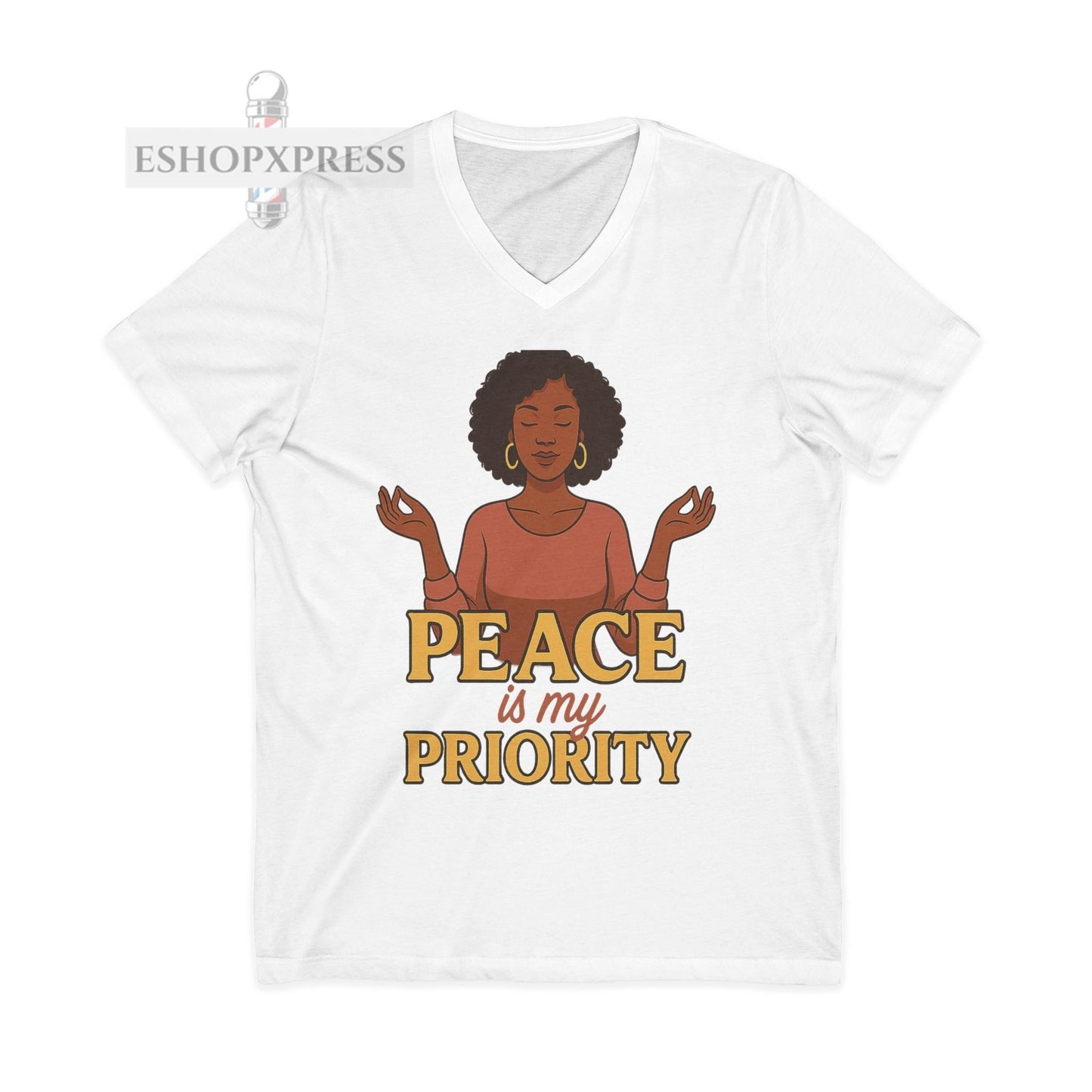 Peace is My Priority Vneck Tee