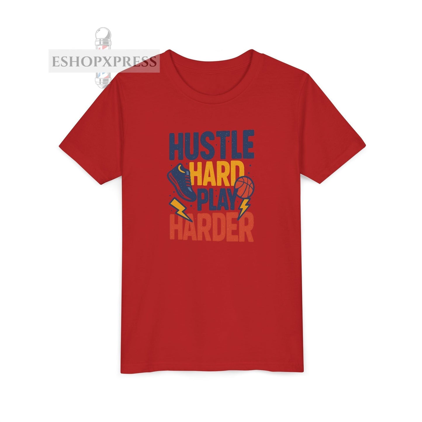Hustle Hard Play Harder - Youth Short Sleeve Tee