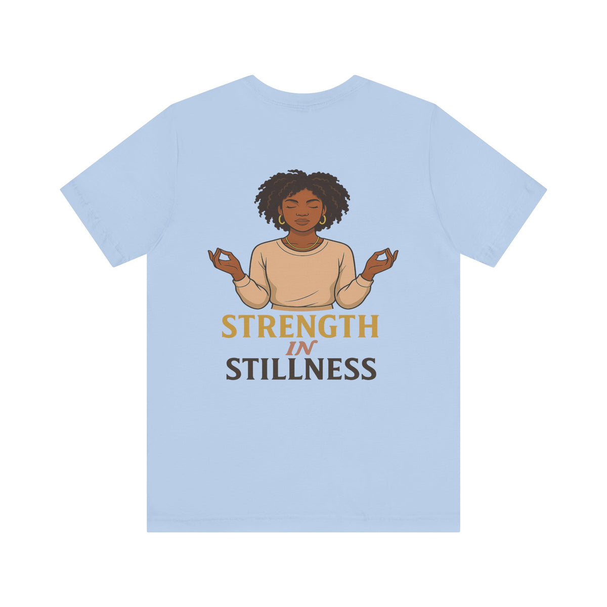 Strength in Stillness – Front & Back Print | Crew Neck Tee