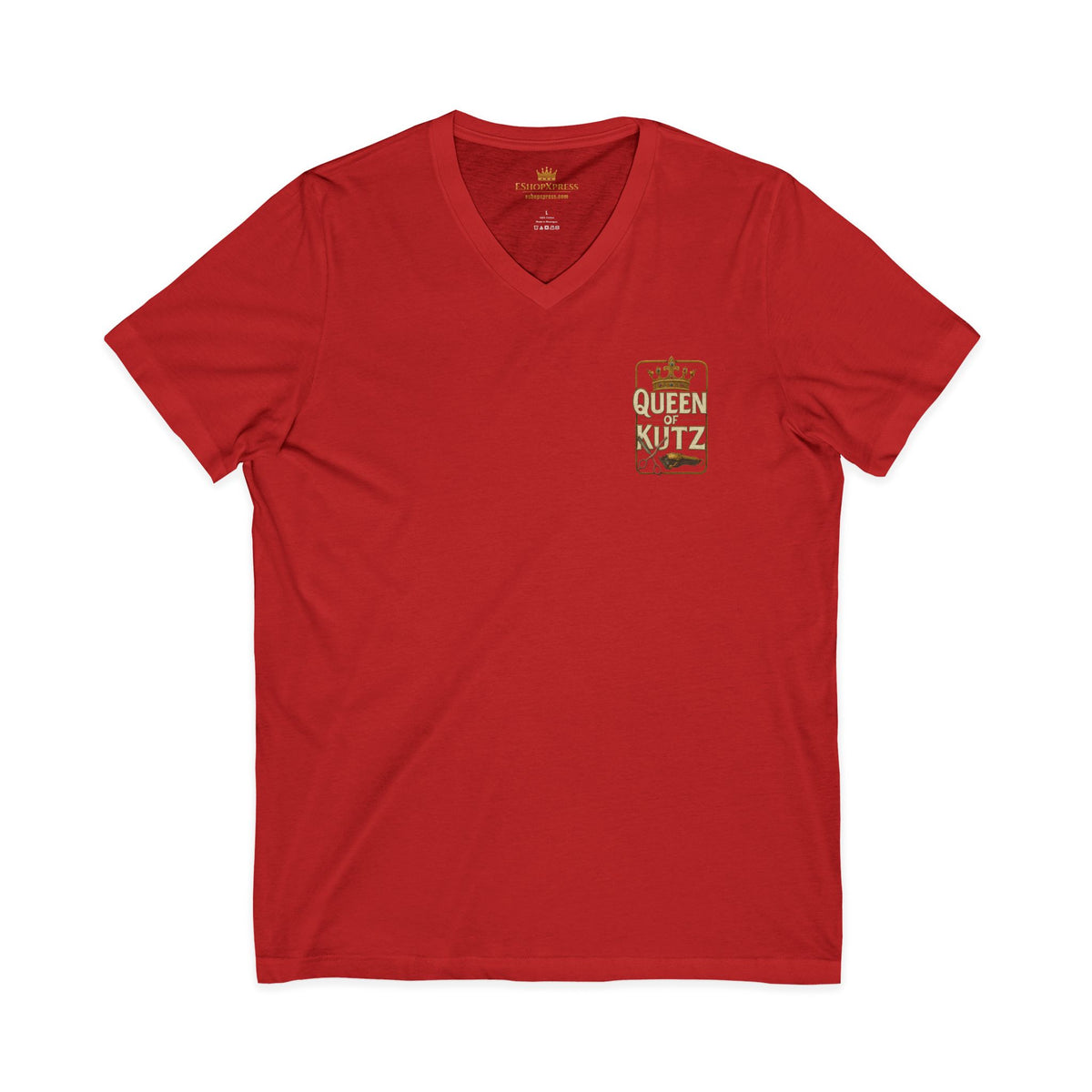 Queen of Kutz Universal Women's V-Neck Tee – Front & Back Print