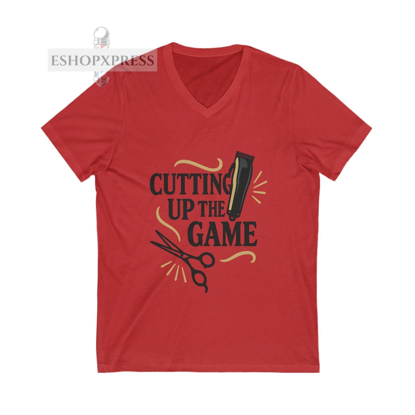 Cutting Up the Game – Queen of Kutz V-Neck Tee