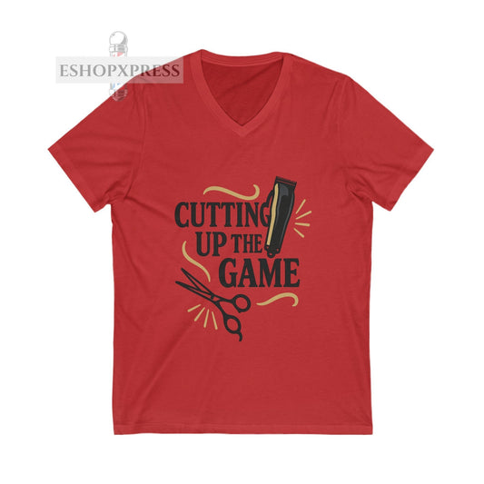 Cutting Up the Game – Queen of Kutz V-Neck Tee