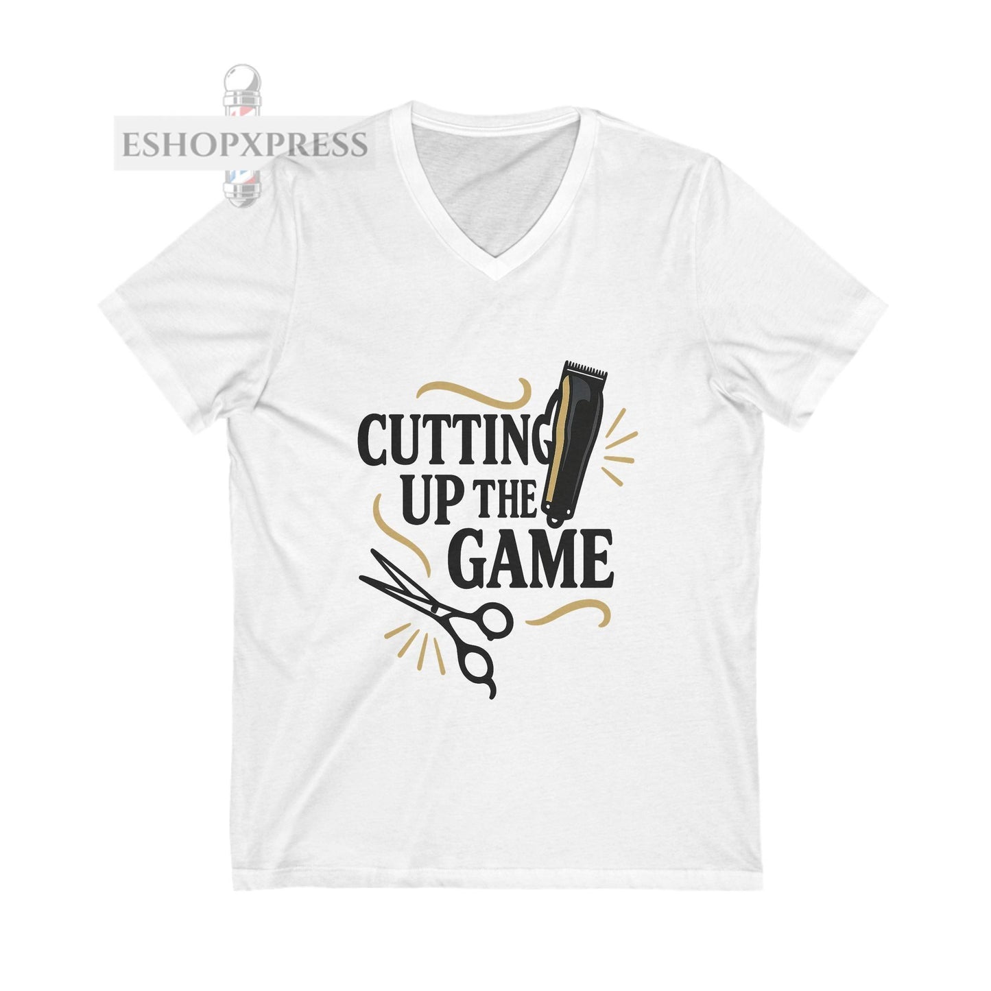Cutting Up the Game – Queen of Kutz V-Neck Tee