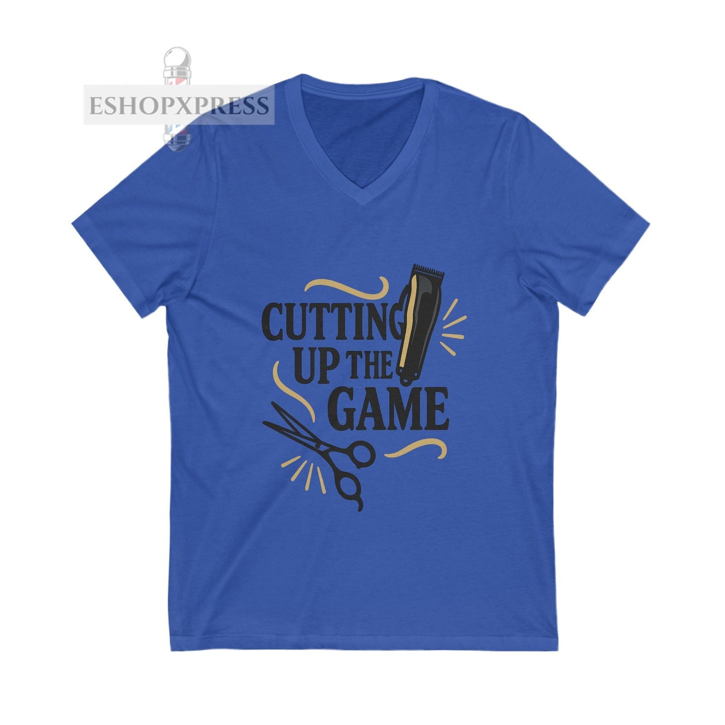 Cutting Up the Game – Queen of Kutz V-Neck Tee