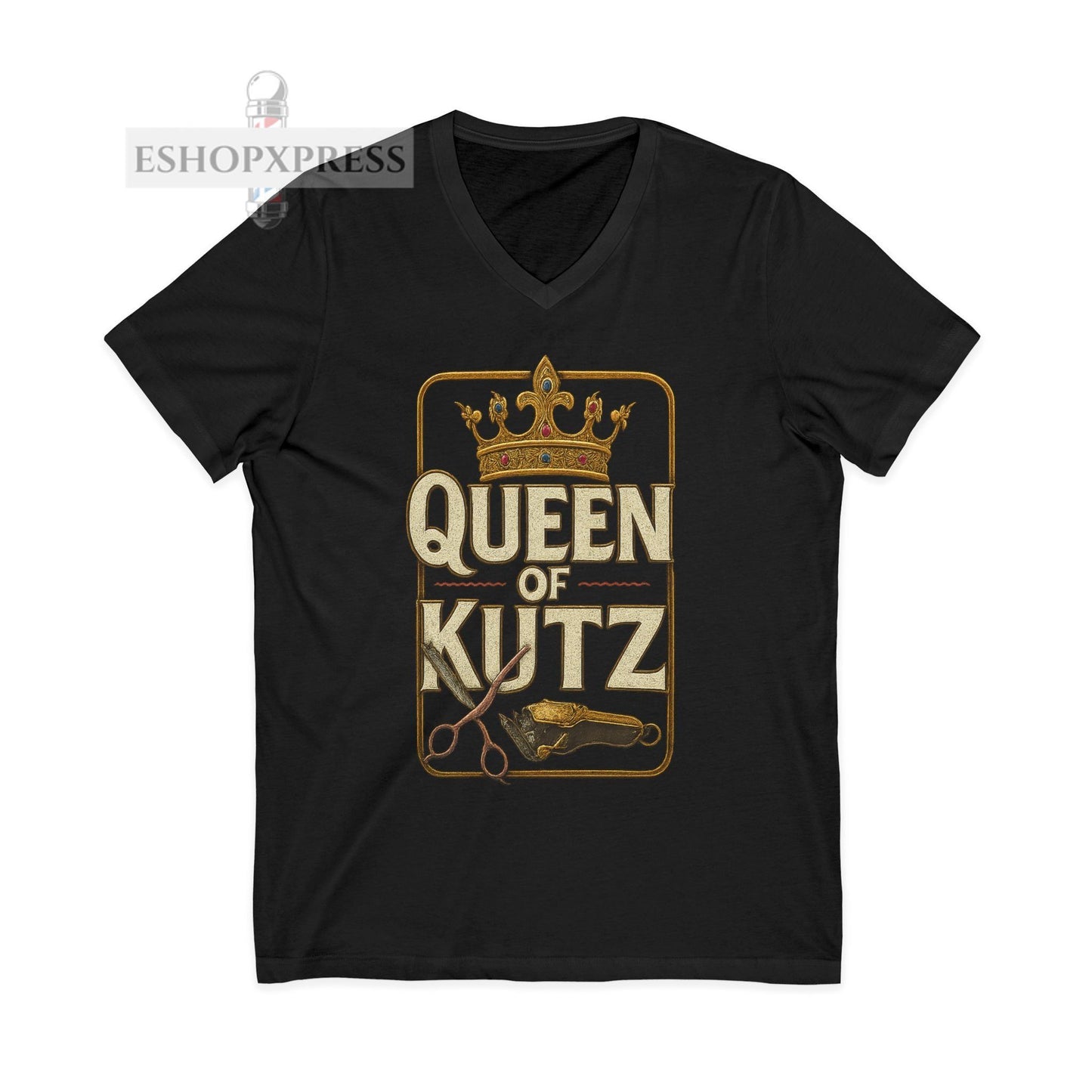 Queen of Kutz Universal  Women's V-Neck Tee