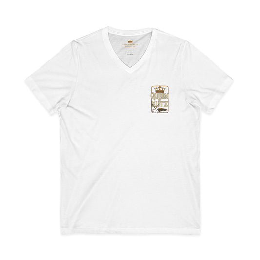 Queen of Kutz Universal Women's V-Neck Tee – Front & Back Print