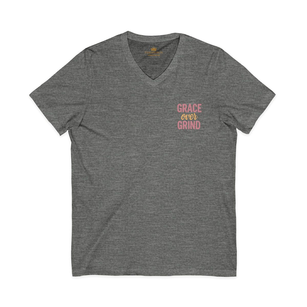 Grace over Grind – Front & Back Print | V-Neck Tee