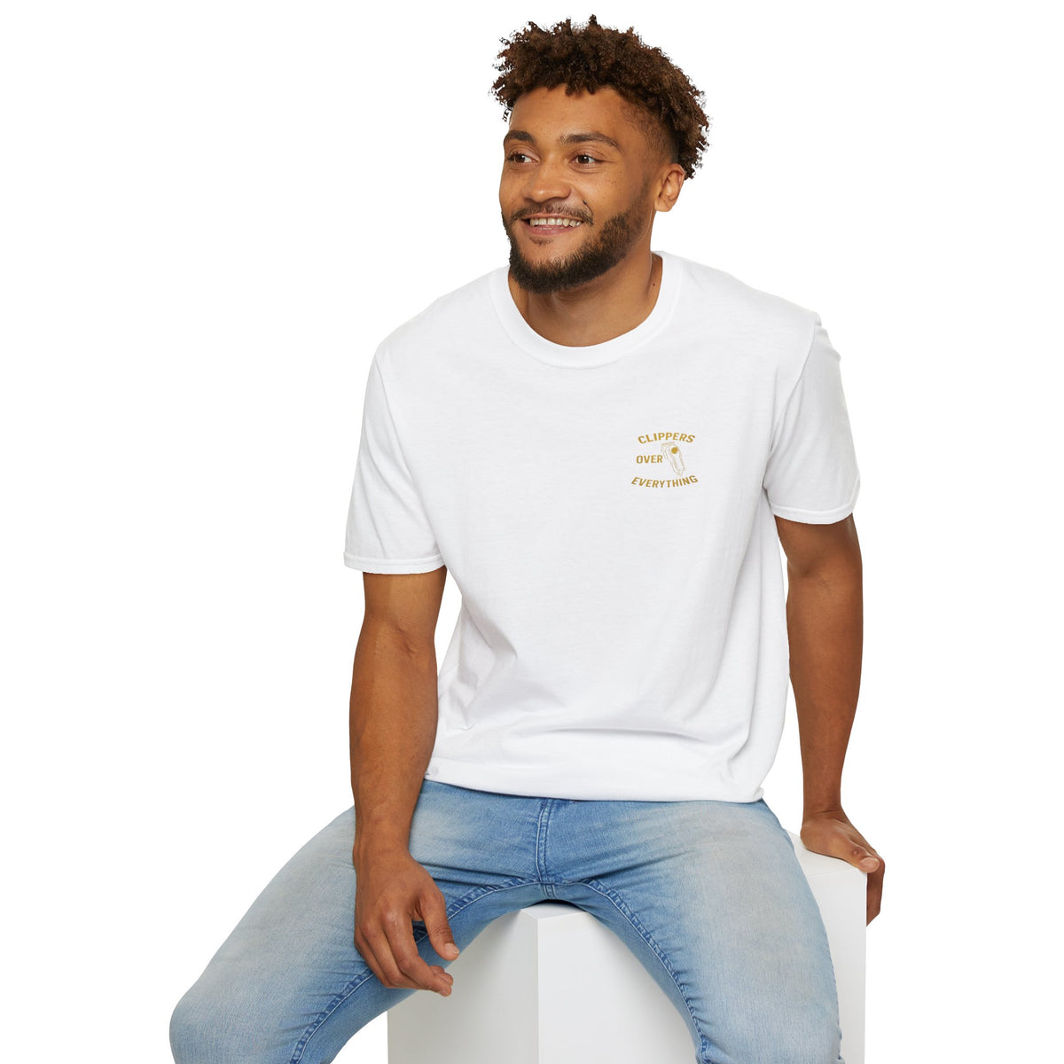 Men's Clippers over everything Barber T-Shirt – Front & Back Print