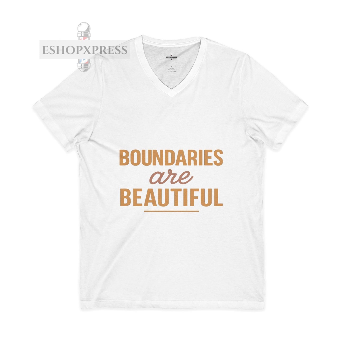 Boundaries and Beauty in Bold Text Vneck Tee