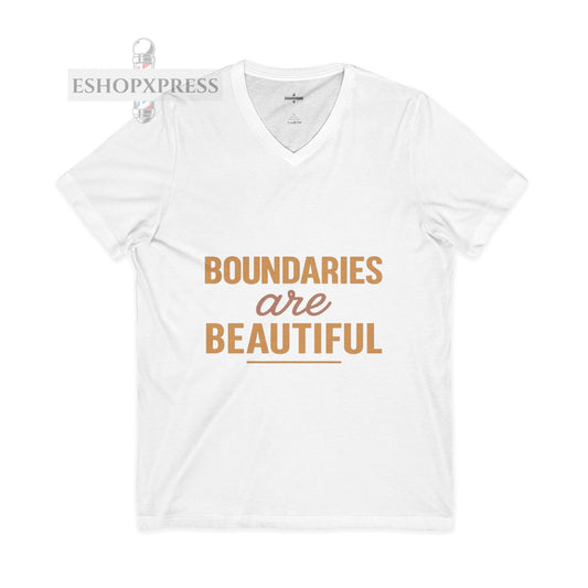 Boundaries and Beauty in Bold Text Vneck Tee