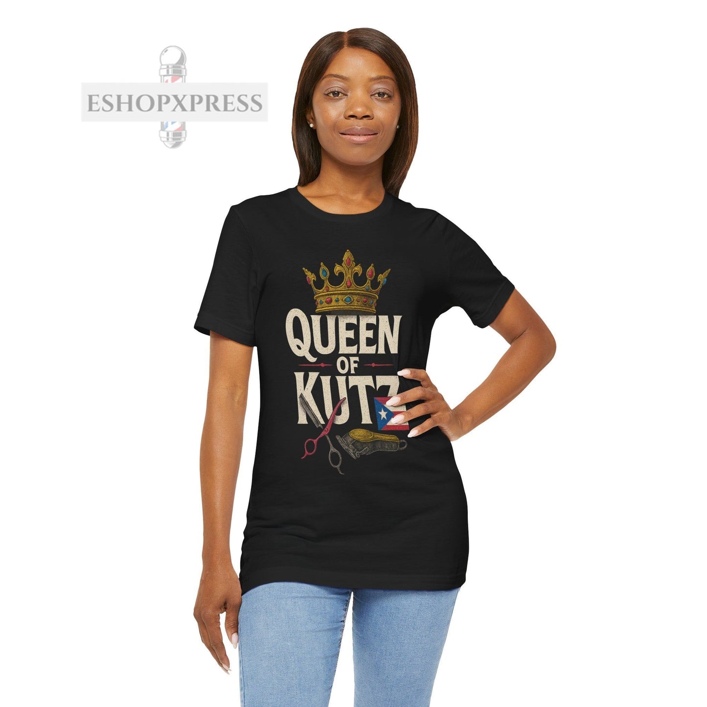 Queen of Kutz Puerto Rico | Unisex Tee for Stylists & Barbers