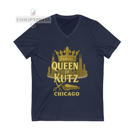 Queen of Kutz Chicago Women's V-Neck Tee