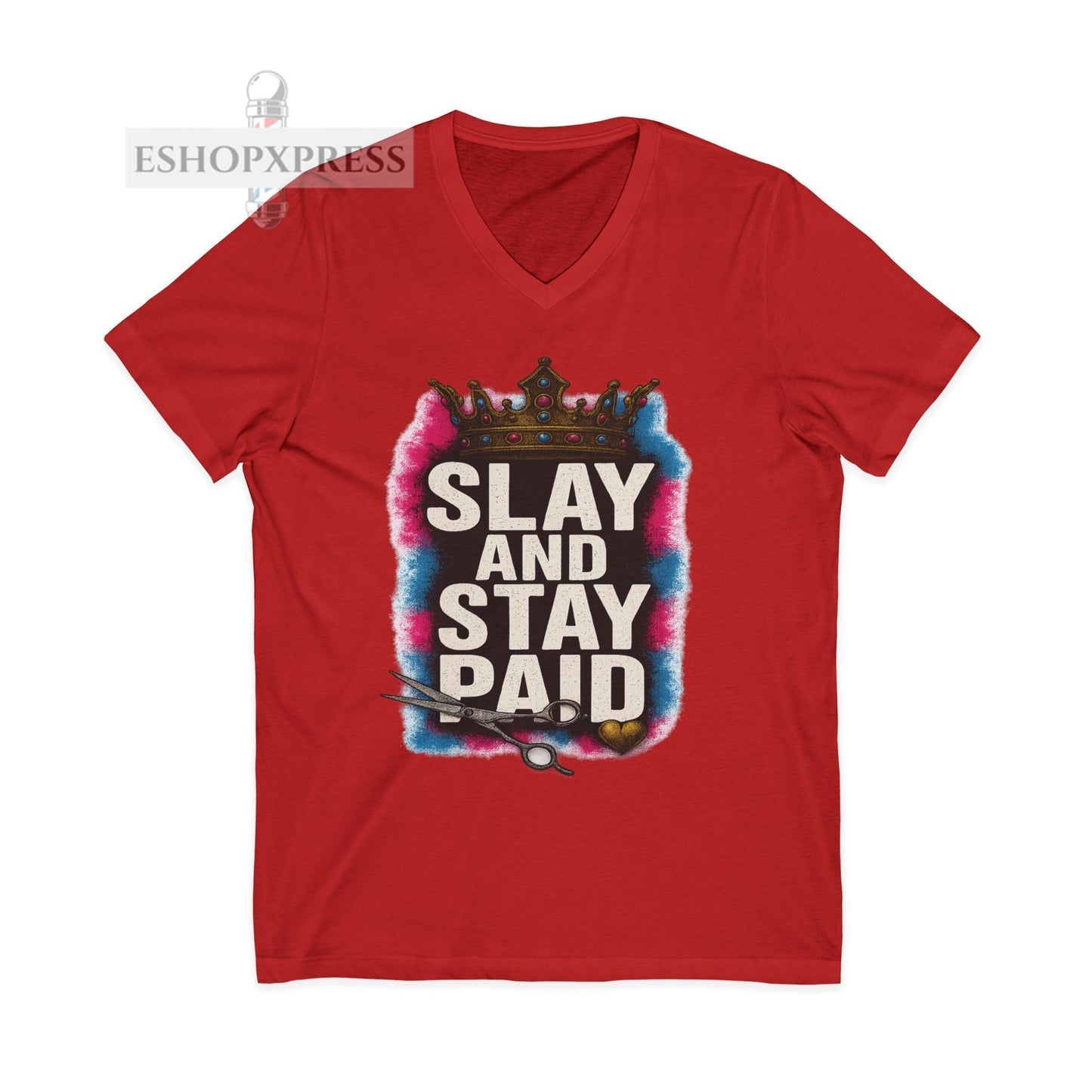 Slay And Stay Paid  Women's V-Neck Tee