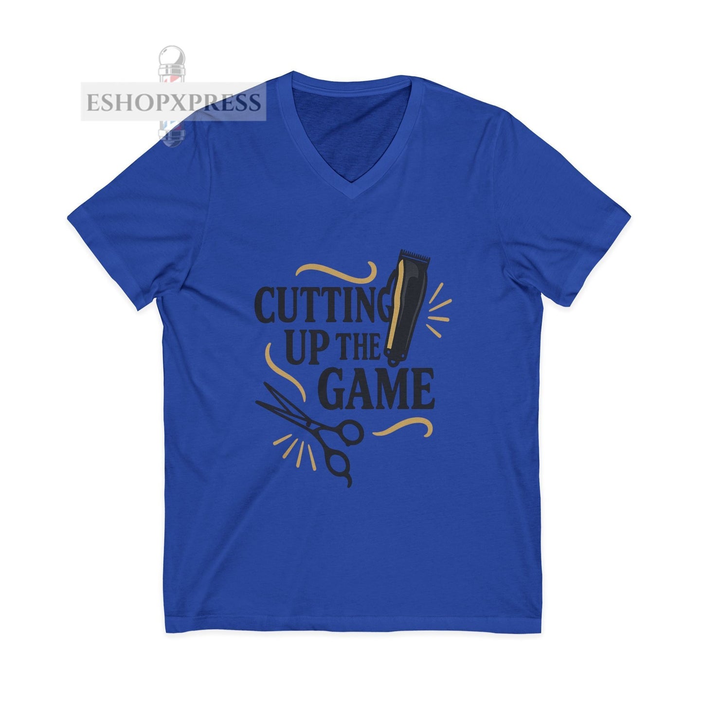 Cutting Up the Game – Queen of Kutz V-Neck Tee