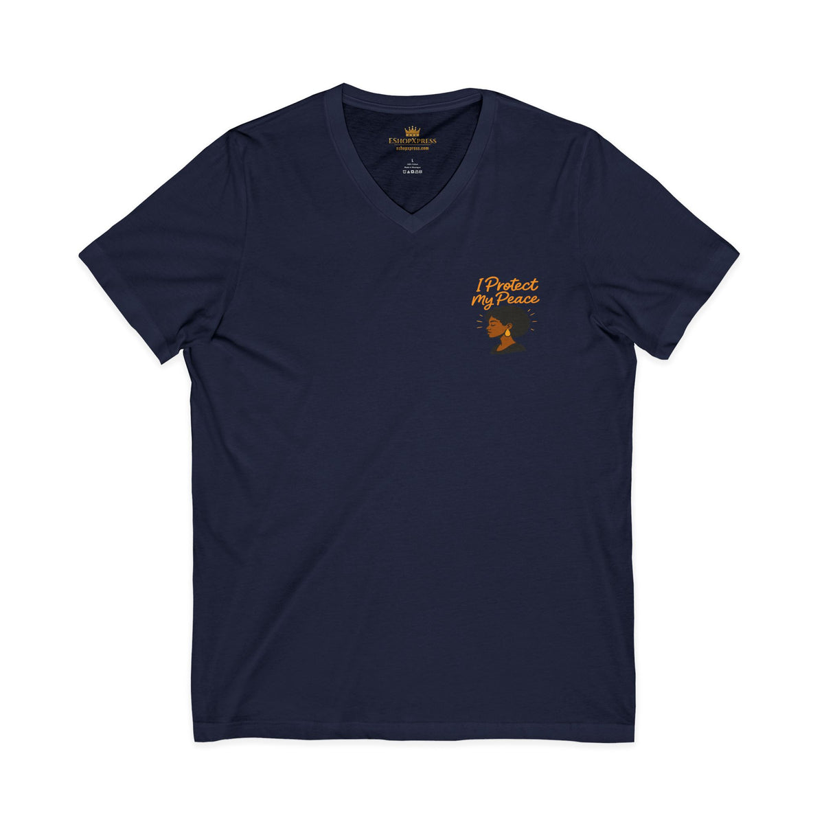I Protect My Peace – Front & Back Print | V-Neck Tee