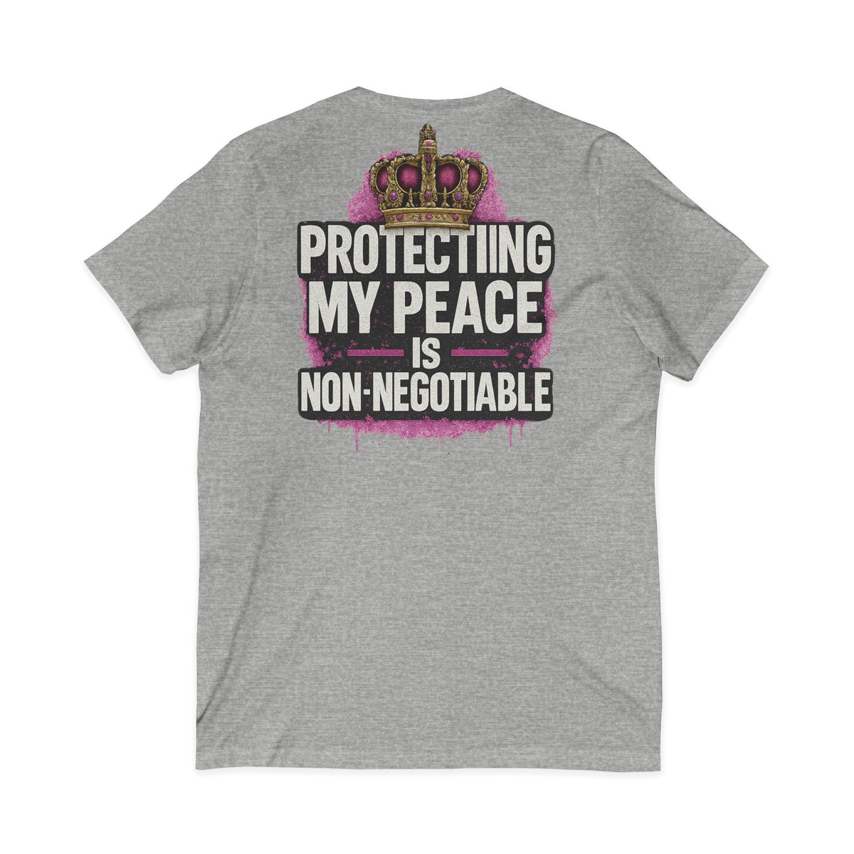 Protecting My Peace is Non-Negotiable – Front & Back Print | V-Neck Tee