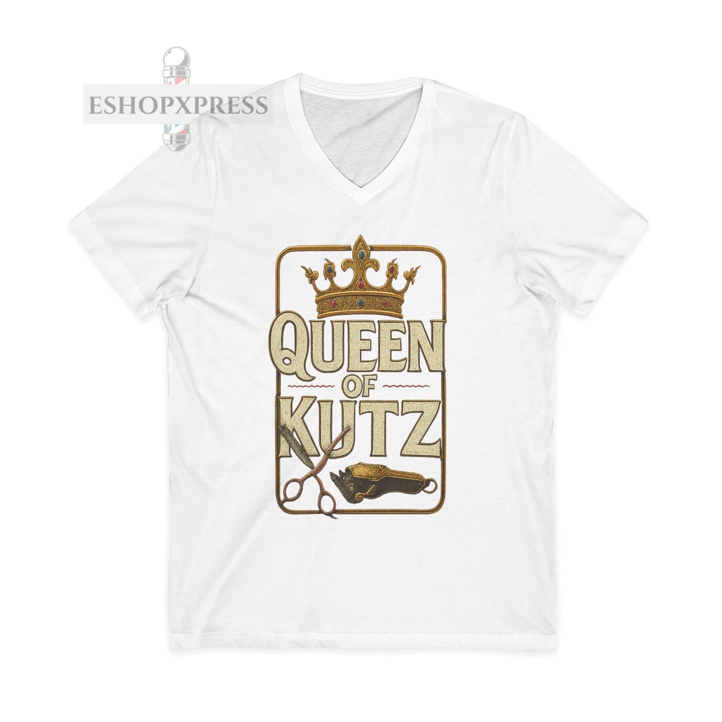 Queen of Kutz Universal  Women's V-Neck Tee
