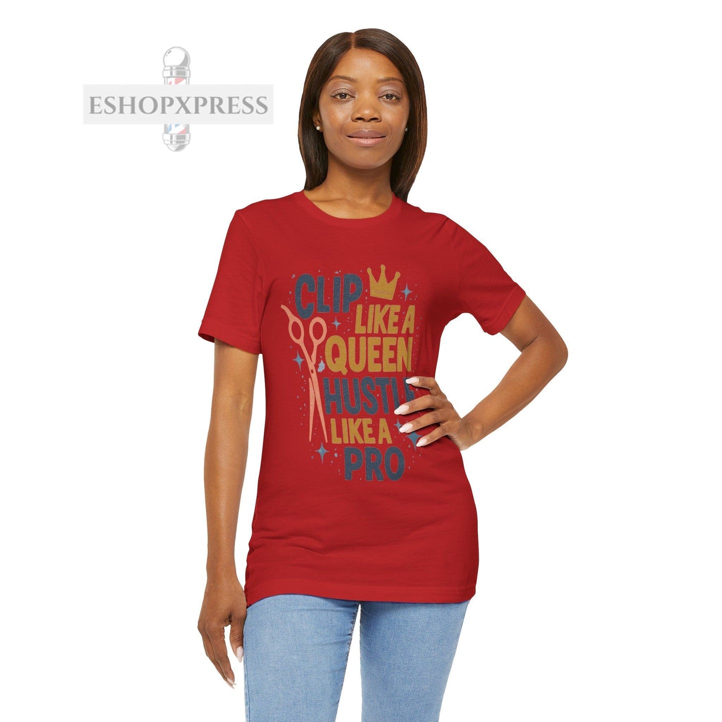 Clip Like a Queen, Hustle Like a Pro| Unisex Tee for Stylists & Barbers