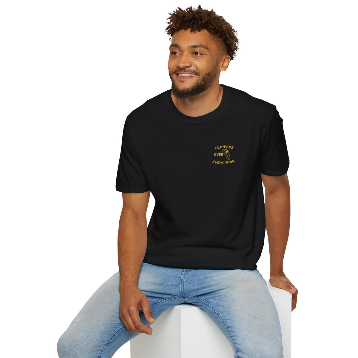 Men's Clippers over everything Barber T-Shirt – Front & Back Print