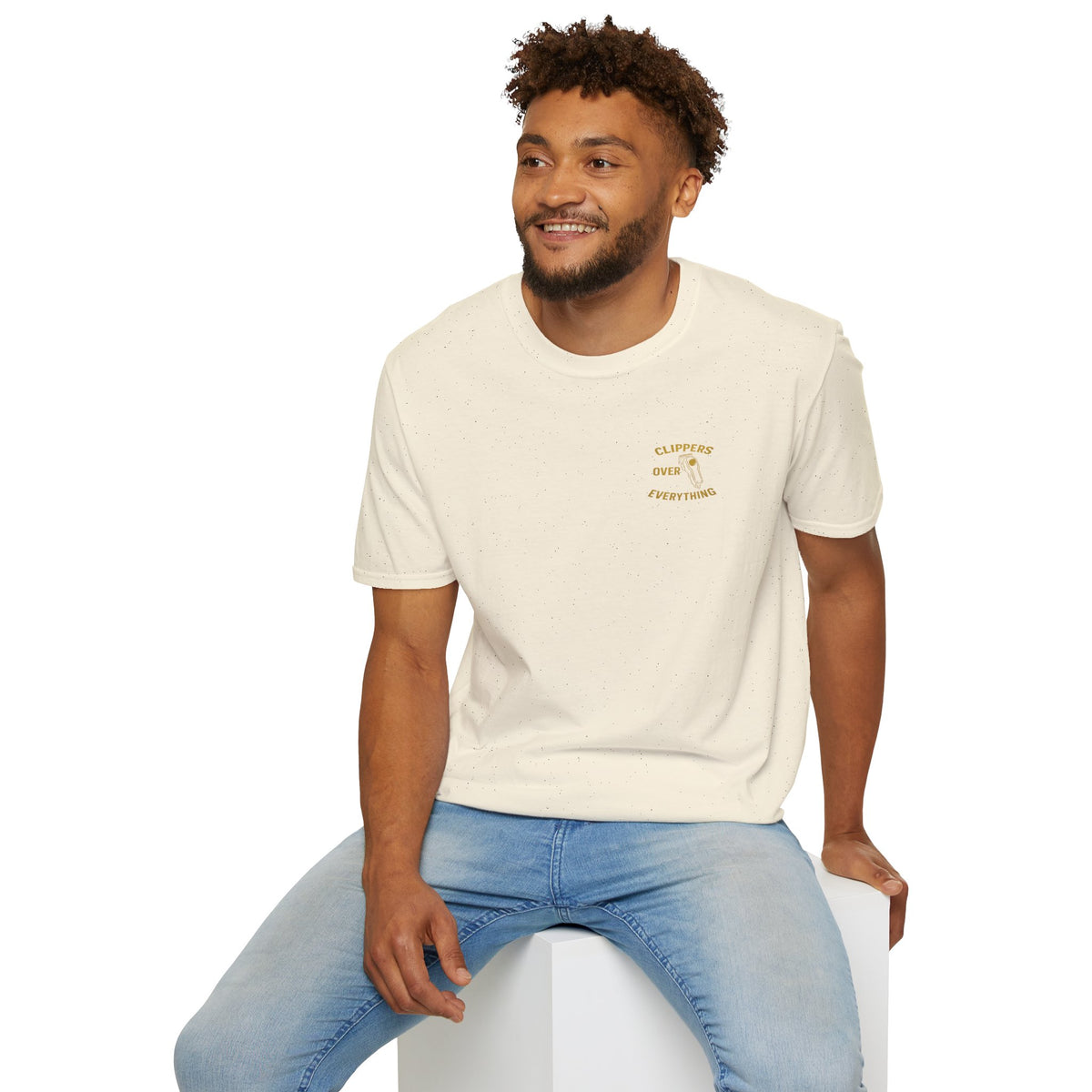 Men's Clippers over everything Barber T-Shirt – Front & Back Print