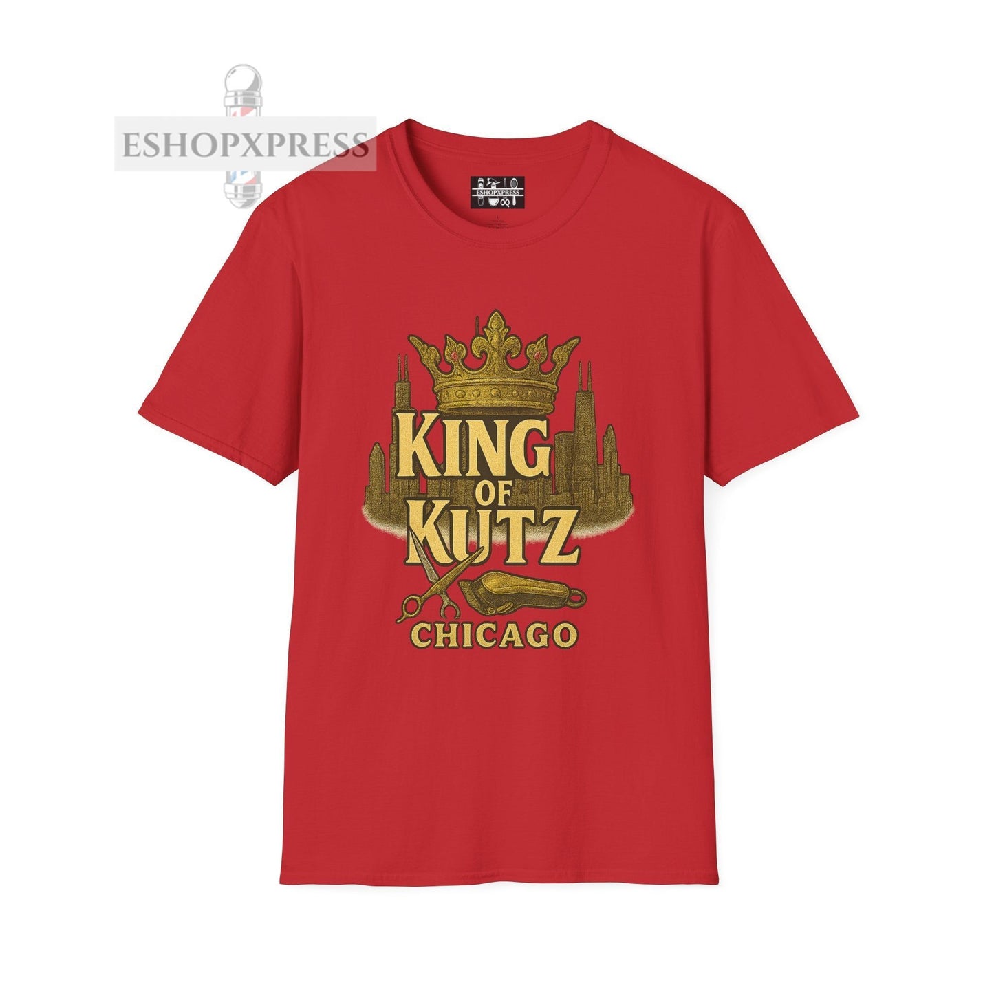 King of KutZ Chicago Barber T-Shirt – Urban Streetwear Tee for Barbers, Stylists & Grooming Pros | EShopXpress Brand Apparel
