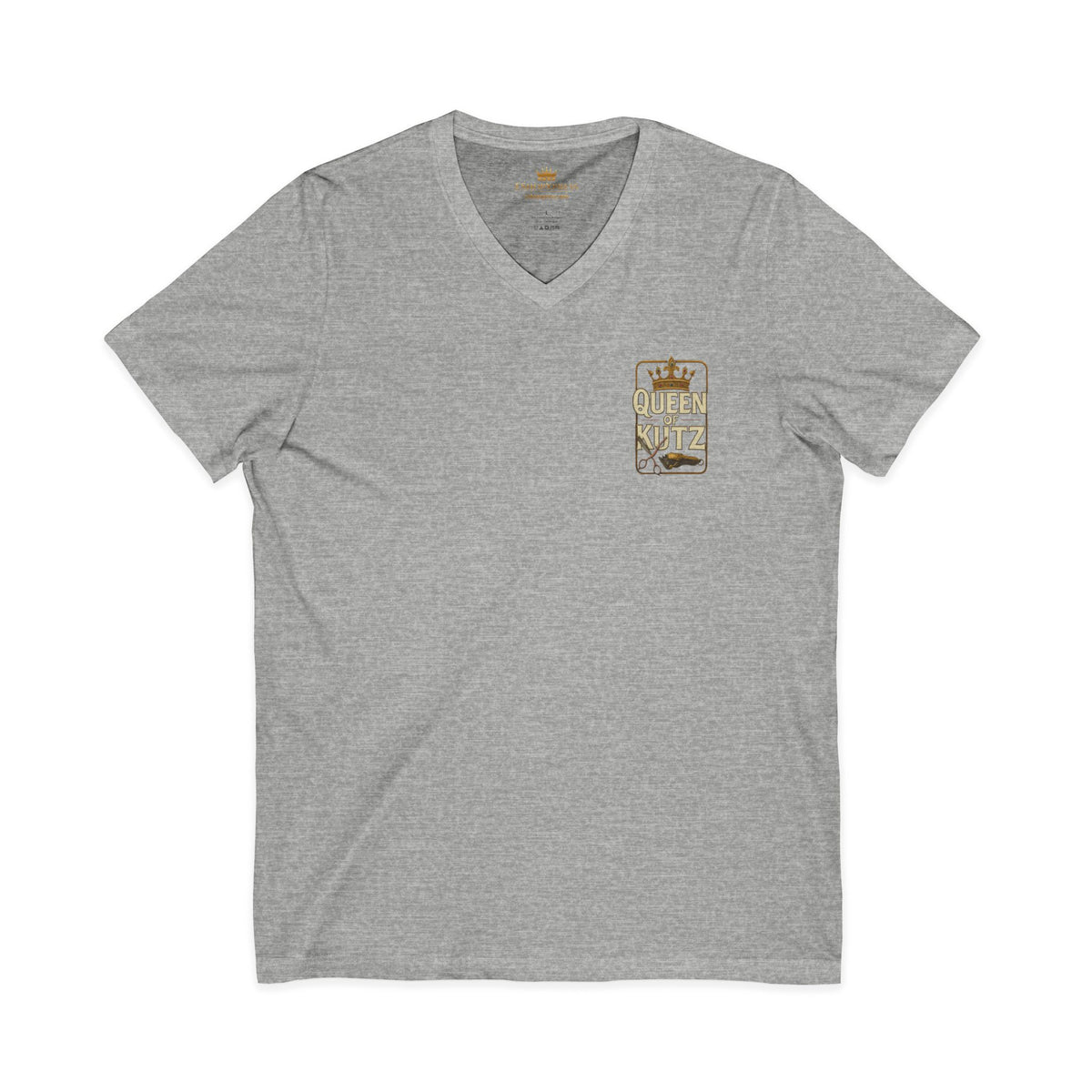 Queen of Kutz Universal Women's V-Neck Tee – Front & Back Print