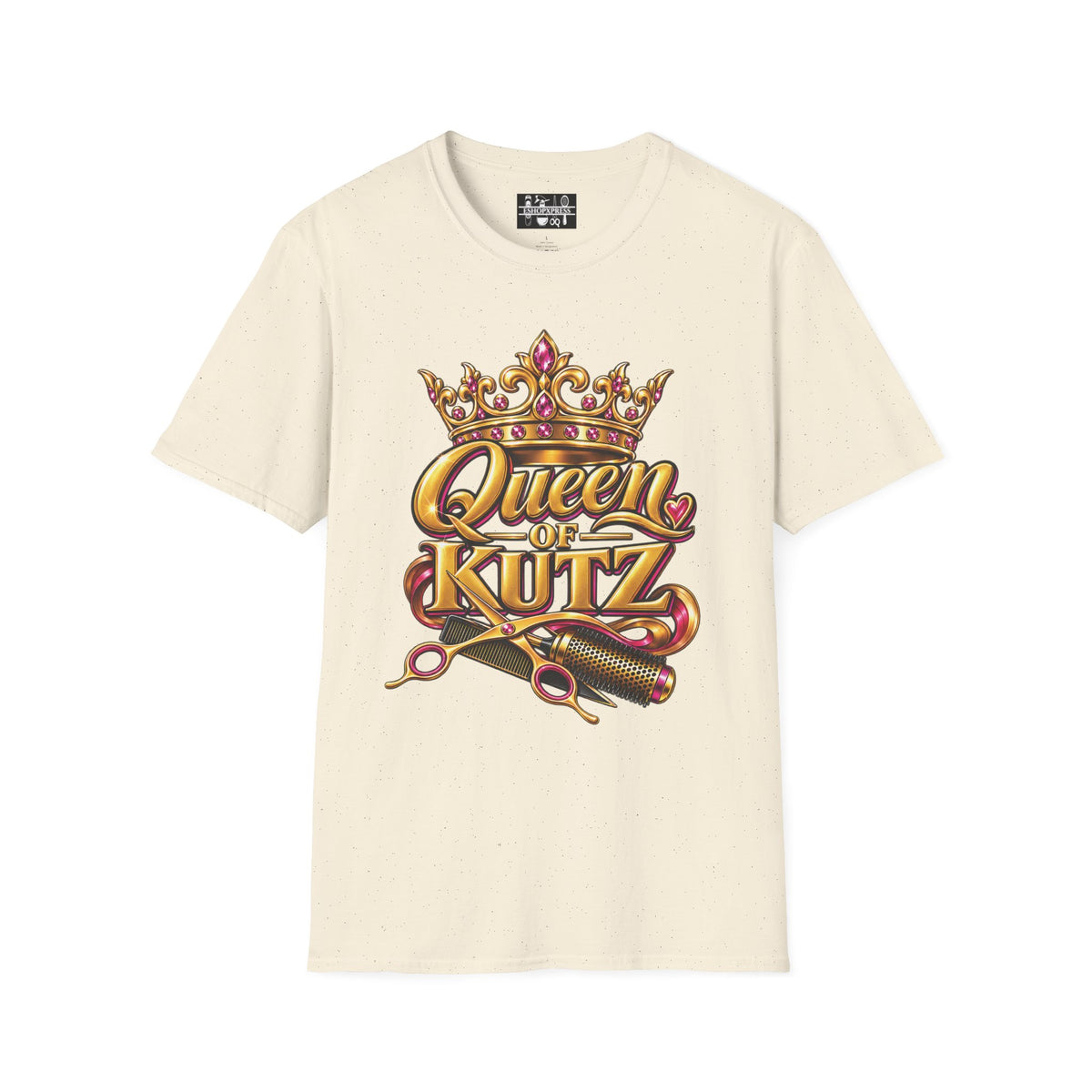 Women's Queen of Kutz Tee – Gold Crown & Shears