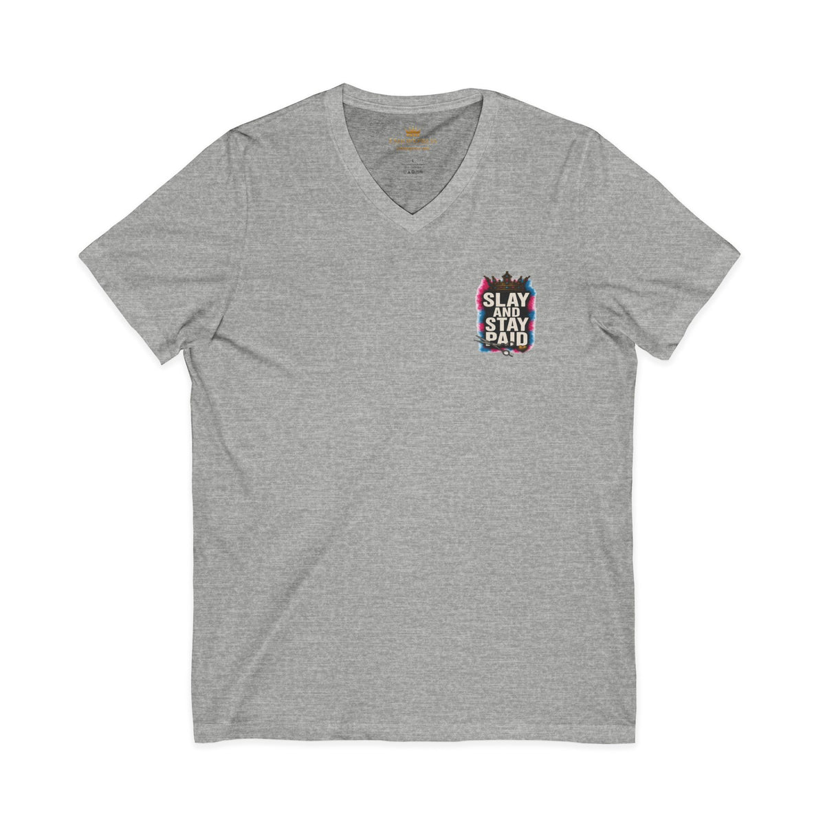 Slay And Stay Paid Women's V-Neck Tee – Front & Back Print