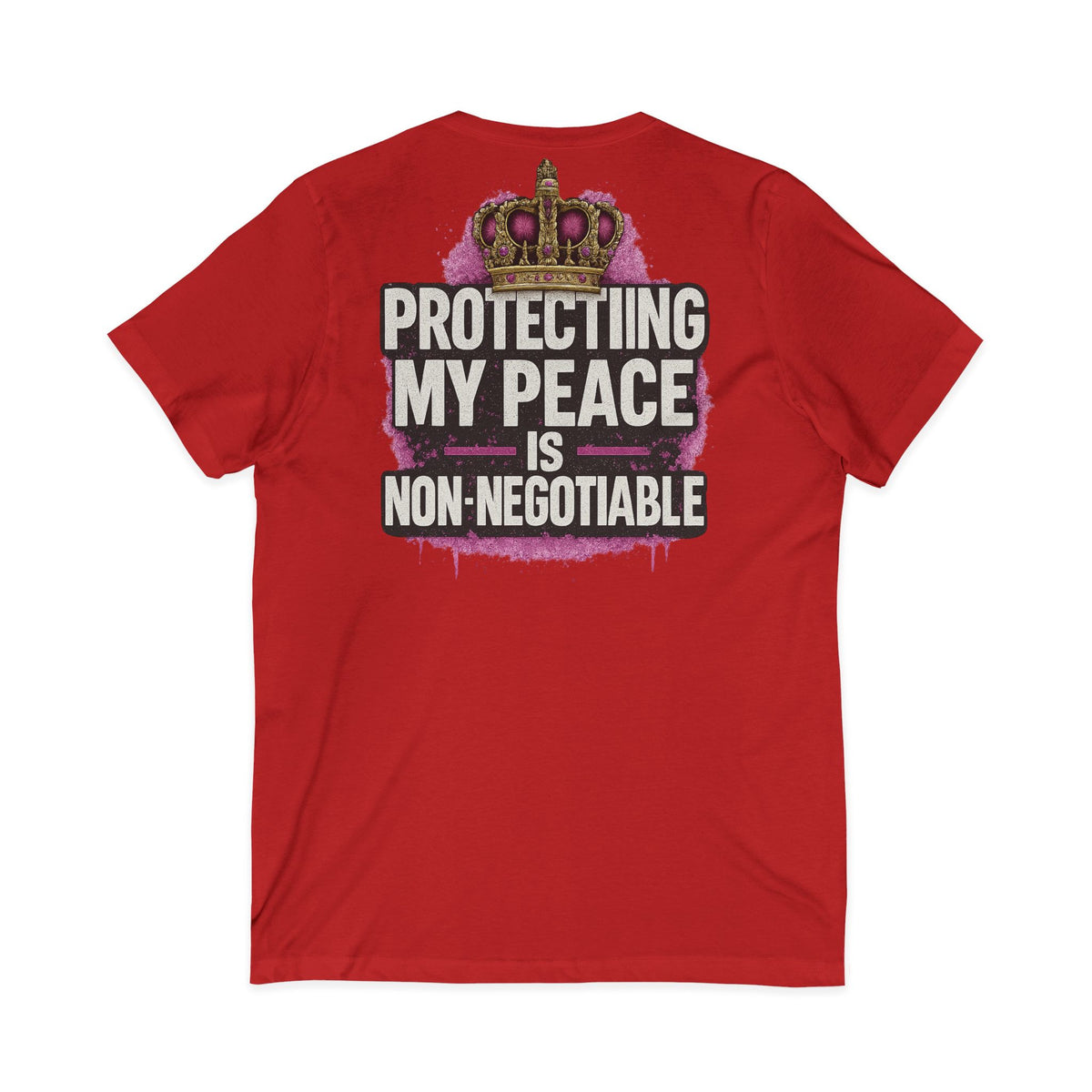 Protecting My Peace is Non-Negotiable – Front & Back Print | V-Neck Tee