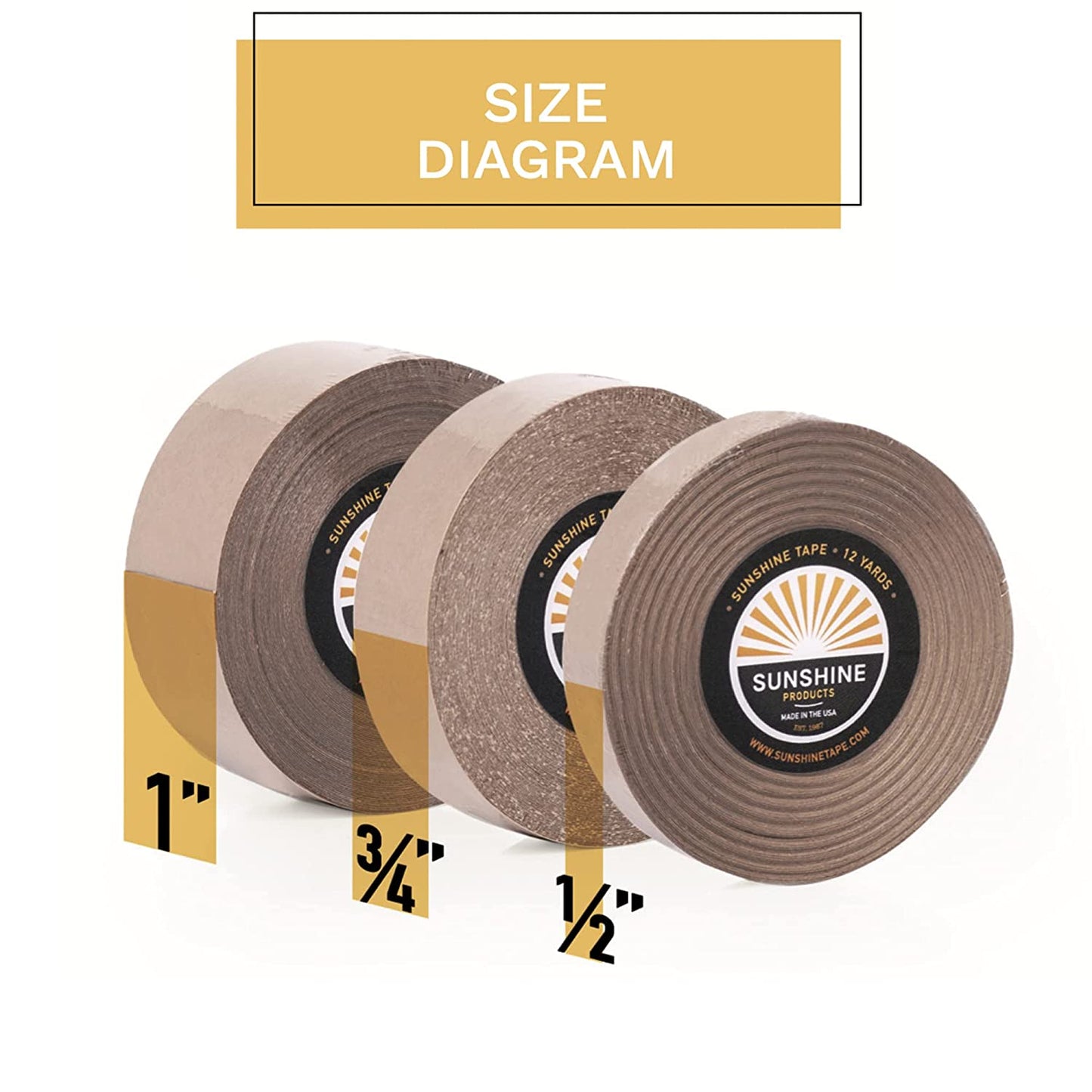 Daily Wear Hair System Tape Roll - Quick Aggressive Wig Tape - Versatile Doublesided Hair Tape for Wigs, Toupee, Hair Systems - 1-14 Day Hold - 1" X 12Yds