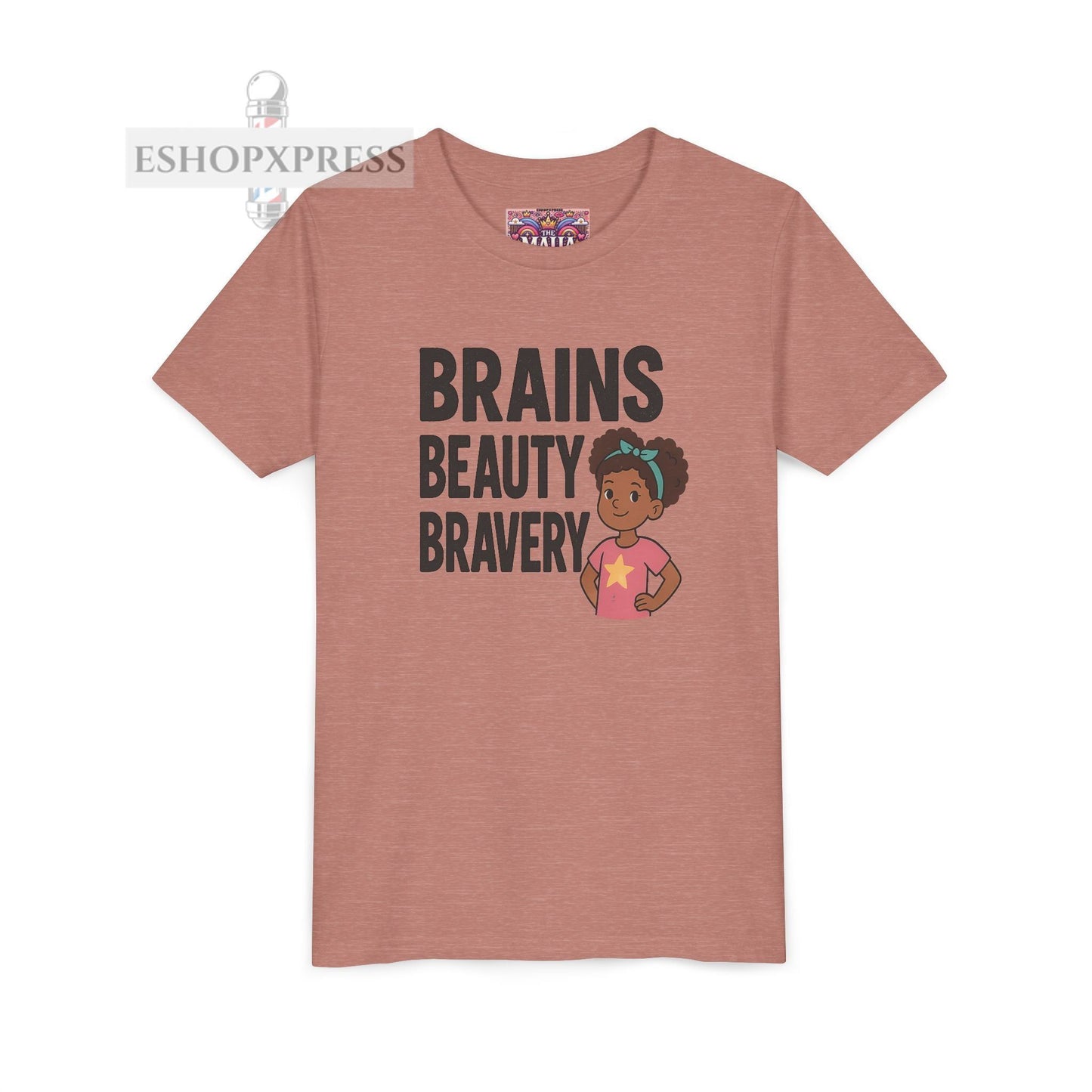 Brains Beauty Bravery -Youth Short Sleeve Tee