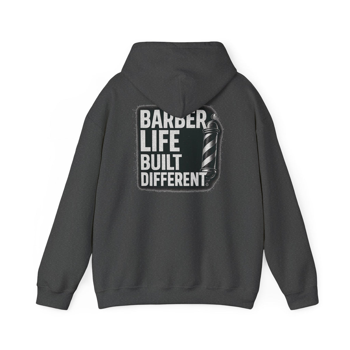 Barber Life Built Different Hoodie – Front & Back Print