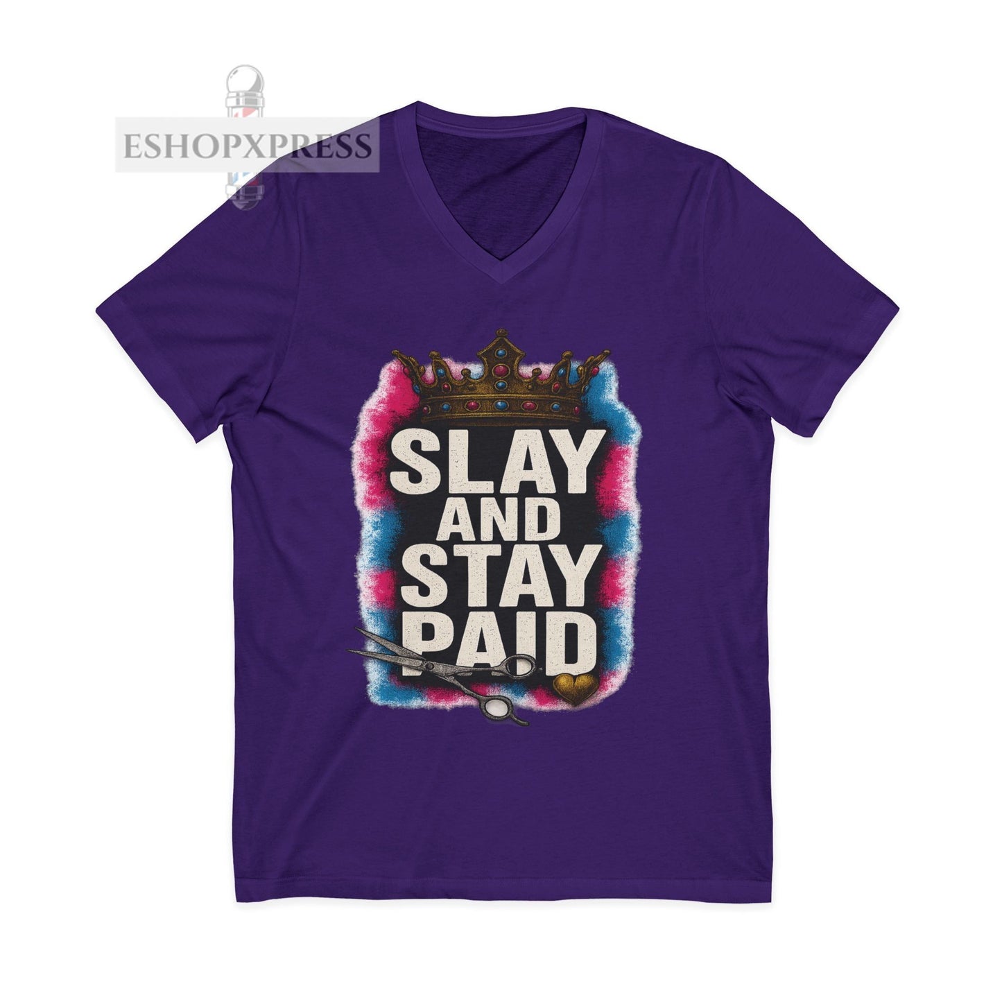 Slay And Stay Paid  Women's V-Neck Tee