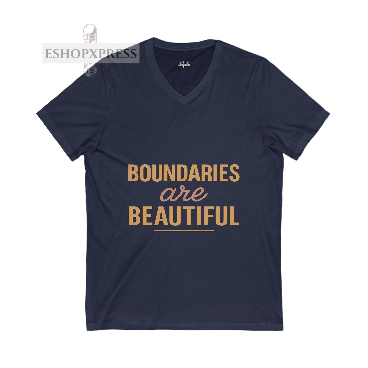 Boundaries and Beauty in Bold Text Vneck Tee