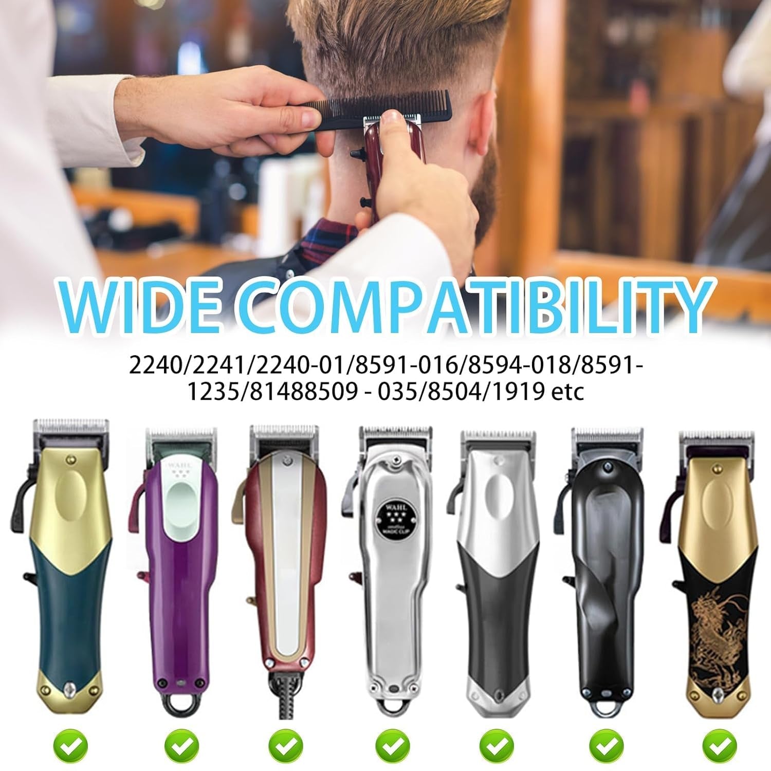 2 Pcs Replacement for Wahl 1/2 Premium Clipper Guard Clip Guide Metal #3354-100 1/16" 1.5Mm Premium Metal Clipper Guard Replacement for Wahl 1/2 - Achieve Precise Cuts with Confidence