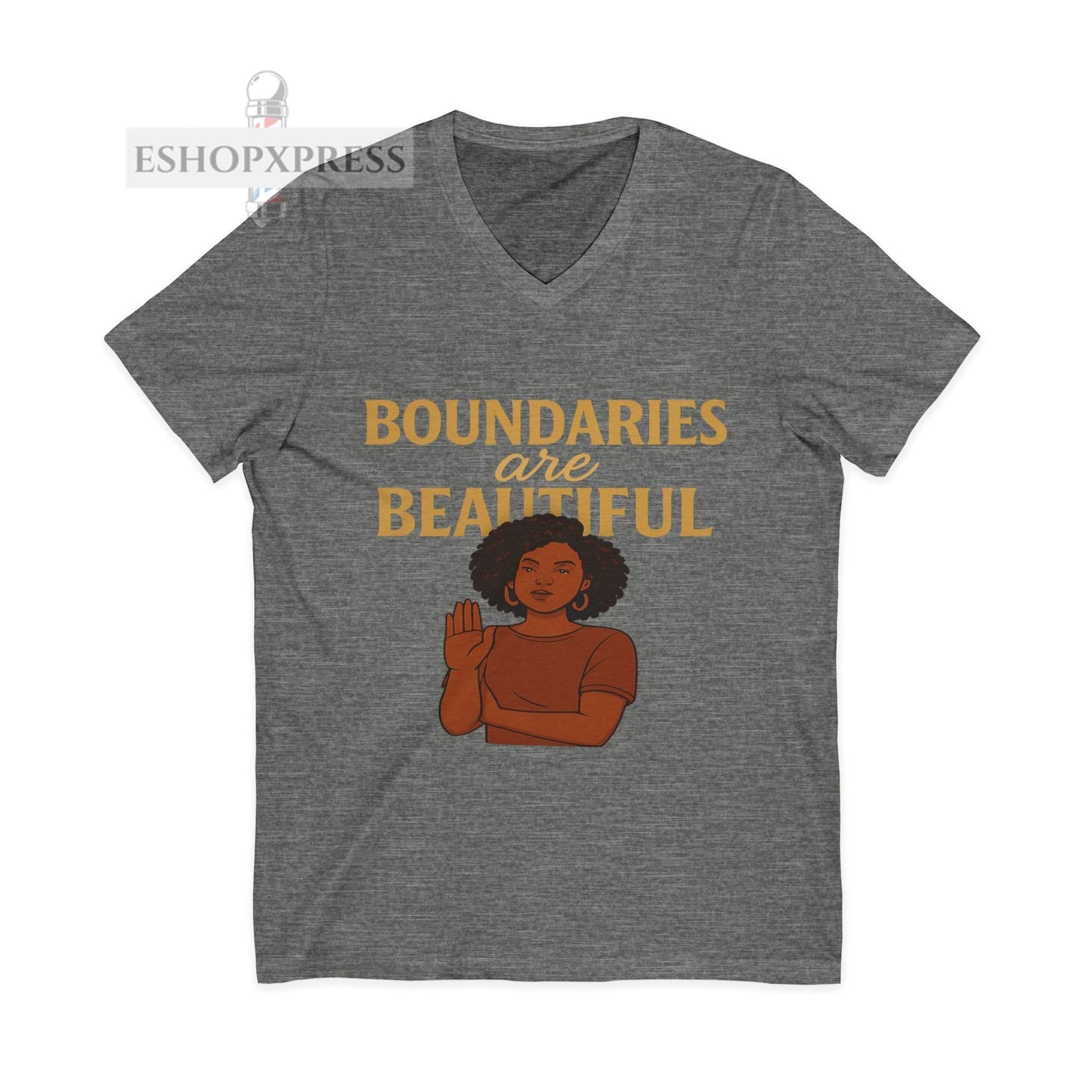 Boundaries Are Beautiful V-neck Tee