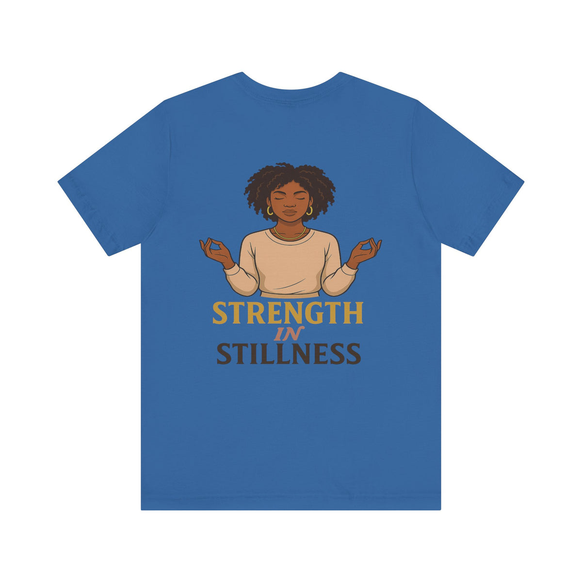 Strength in Stillness – Front & Back Print | Crew Neck Tee
