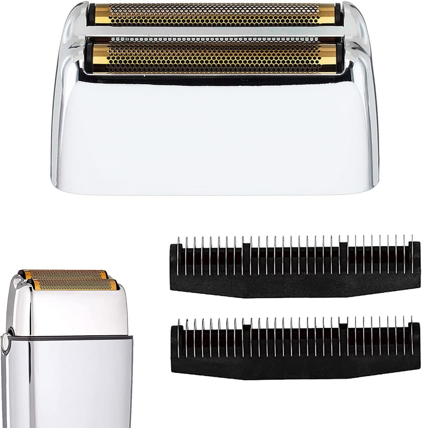 FXRF2 Replacemnet Foil and Cutter Fit for Babyliss PRO Barberology FXFS2 (FOILFX 02) ,Generic Shaver Head for Babylisspro Replacement Blade,Babyliss Foil Shaver Replacement Part (Silver)