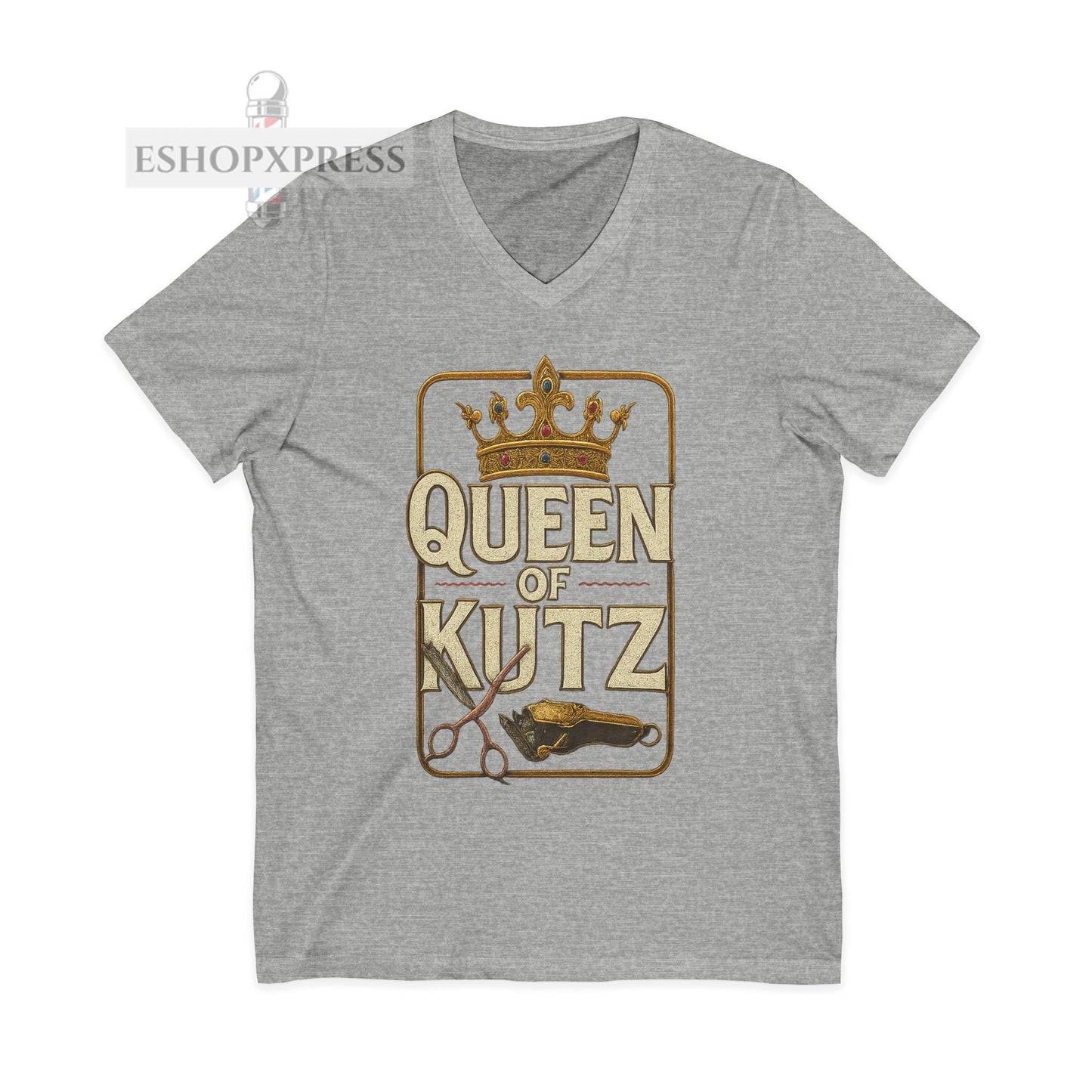 Queen of Kutz Universal  Women's V-Neck Tee