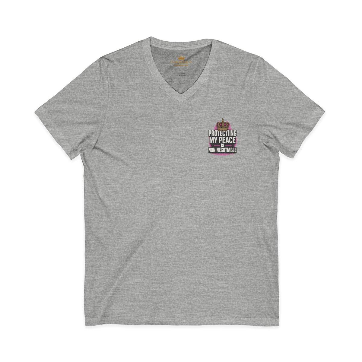 Protecting My Peace is Non-Negotiable – Front & Back Print | V-Neck Tee
