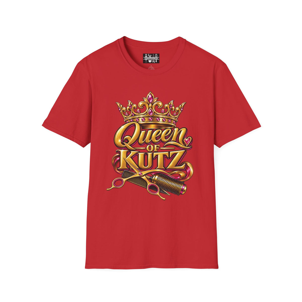 Women's Queen of Kutz Tee – Gold Crown & Shears