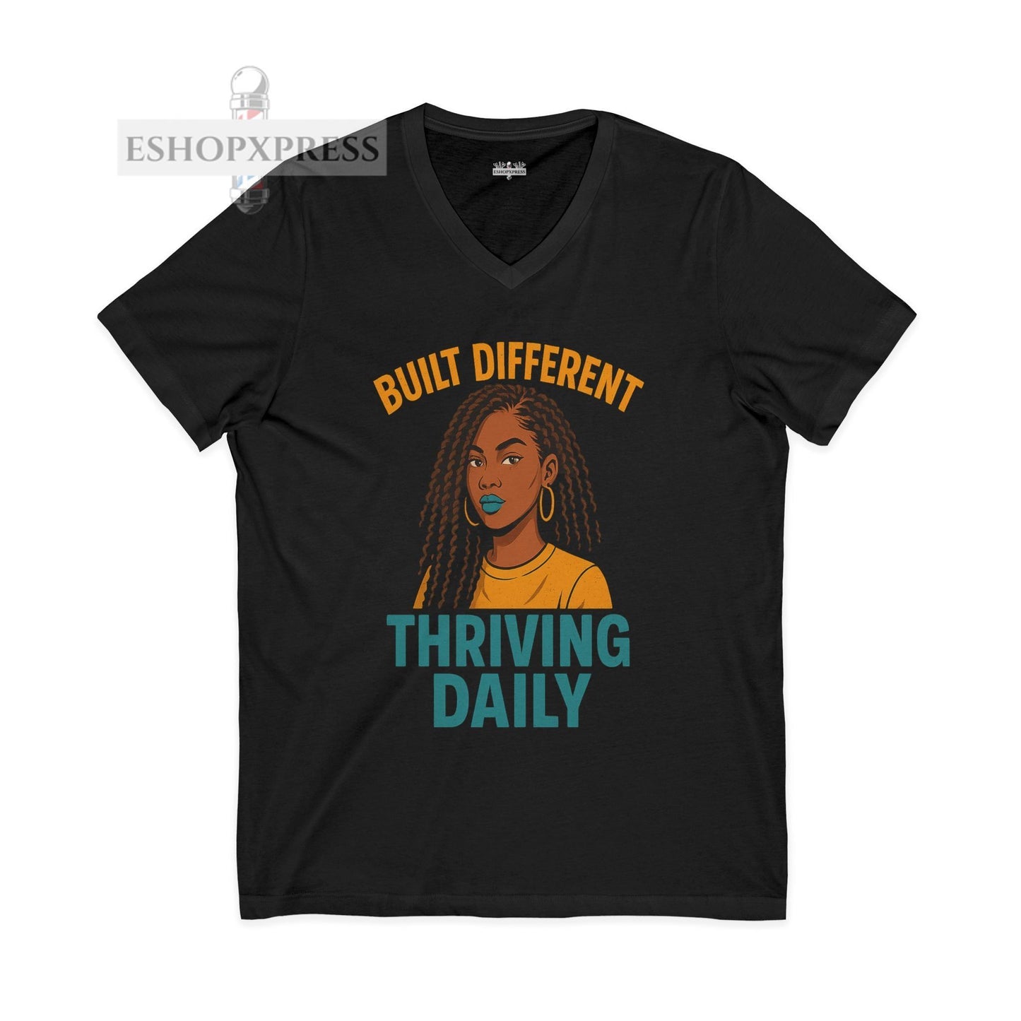 Built Different Thrive Daily Vneck Tee