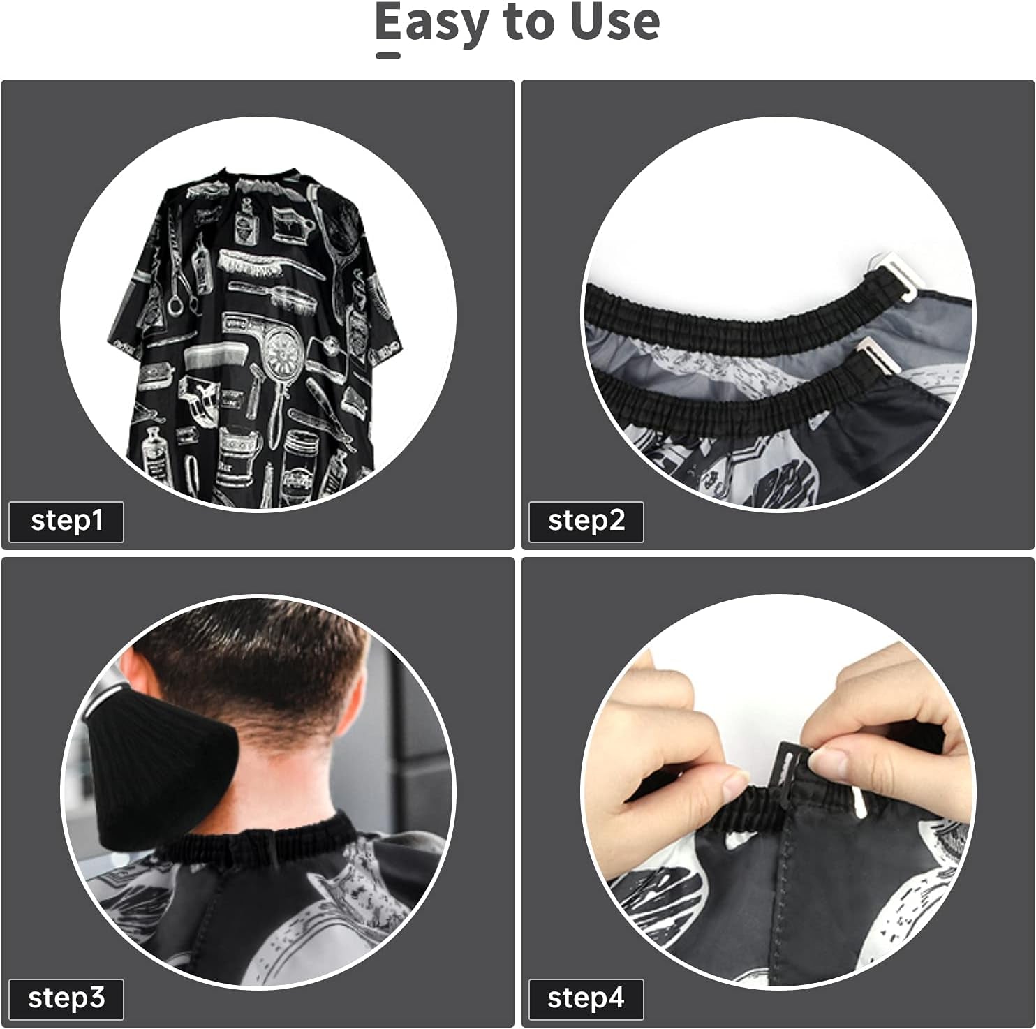 Barber Cape,Hair Cutting Cape with Barber Brushes for Salon of Anti-Static, Lightweight,Waterproof and 1PCS Hair Cutting Brush-Best Barber Supplies of Hair Cutting Accessories