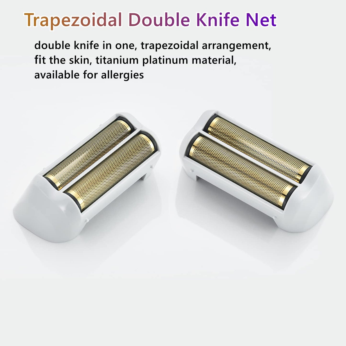 2 Pack Pro Shaver Replacement Foil and Cutters Compatible with Andis 17150(TS-1)/17155/17200 Shaver Profoil Lithium Replacement" Golden