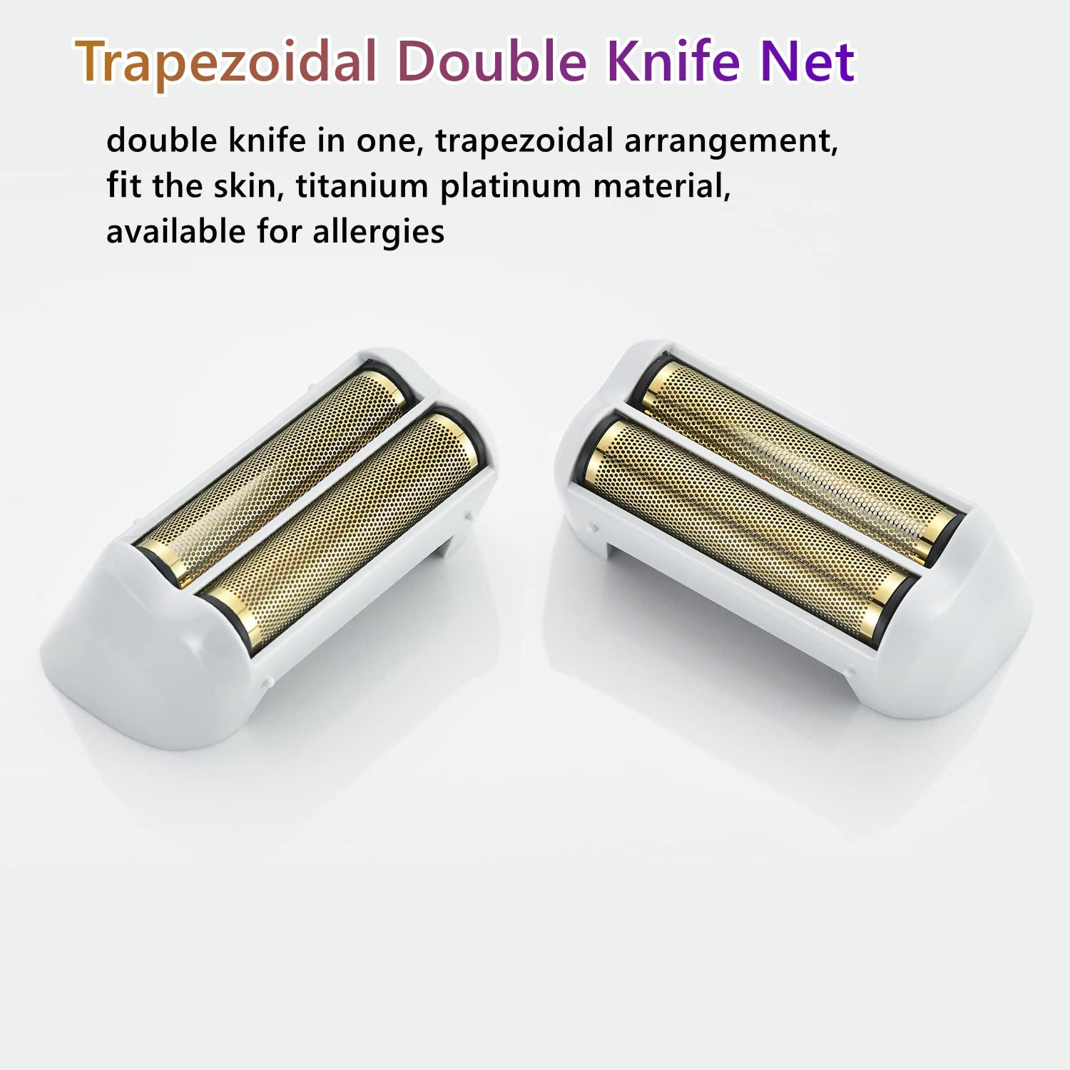 2 Pack Pro Shaver Replacement Foil and Cutters Compatible with Andis 17150(TS-1)/17155/17200 Shaver Profoil Lithium Replacement" Golden