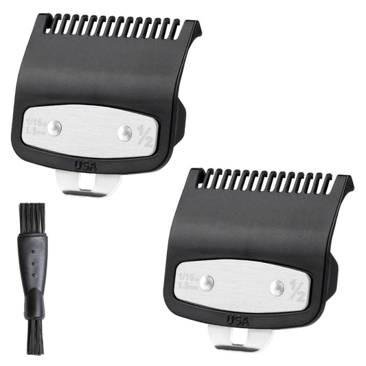 2 Pcs Replacement for Wahl 1/2 Premium Clipper Guard Clip Guide Metal #3354-100 1/16" 1.5Mm Premium Metal Clipper Guard Replacement for Wahl 1/2 - Achieve Precise Cuts with Confidence